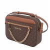 Kabelka Michael Kors Jet Set logo crossbody hnědá logo large