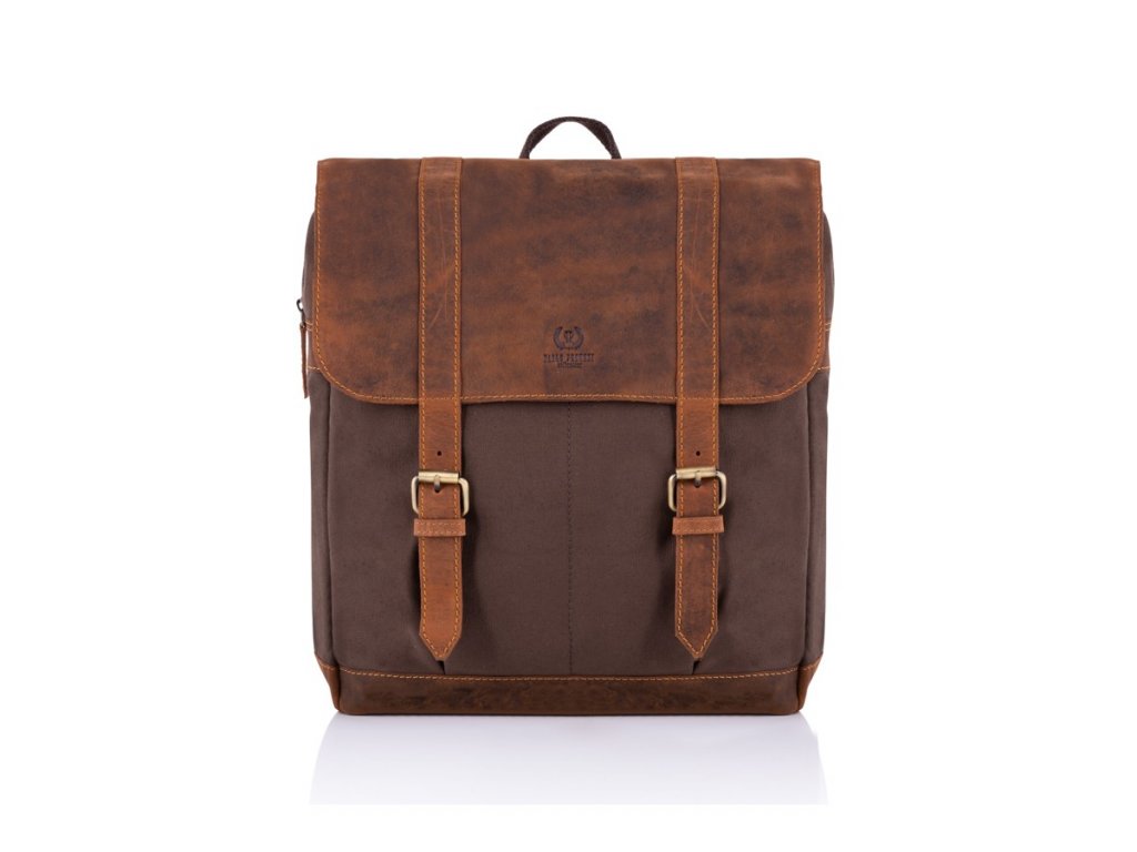 88890 velky pansky kozeny vintage batoh paolo peruzzi hneda