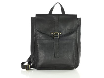 Dámský kožený batoh A4 MARCO MAZZINI; černá