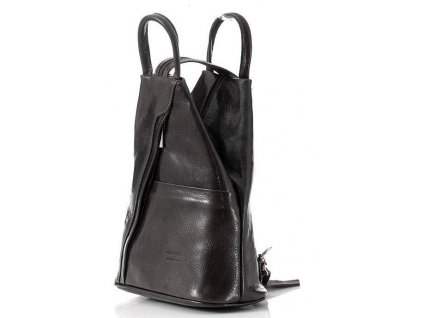 Ikonický dámský značkový batoh MARCO MAZZINI; černá