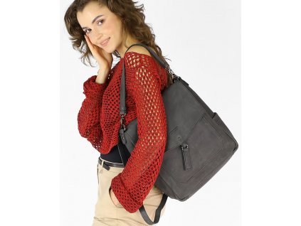 Kožená taška přes rameno pro aktivní ženy A4 MAZZINI; černá