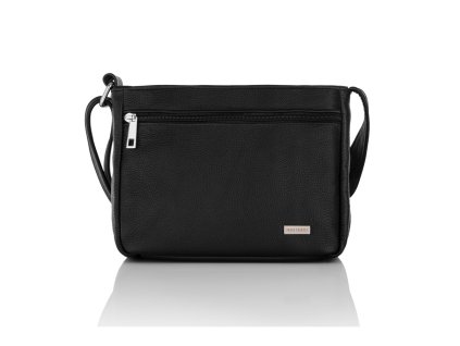 91054 damska kozena crossbody pres rameno peruzzi cerna