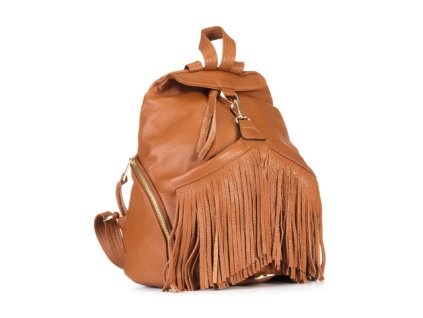 Batoh VOOC v boho stylu, pravá kůže; velbloud