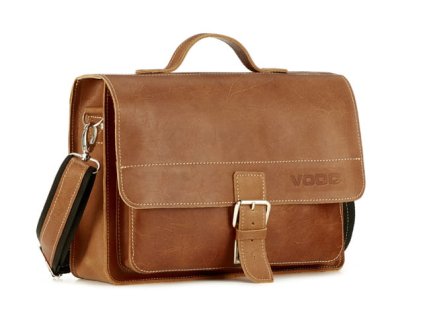 Brašna s popruhem a klopou, pravá kůže; velbloud