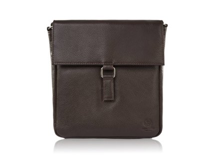 Dámská kožená messenger taška malá Paolo Peruzzi; hnědá