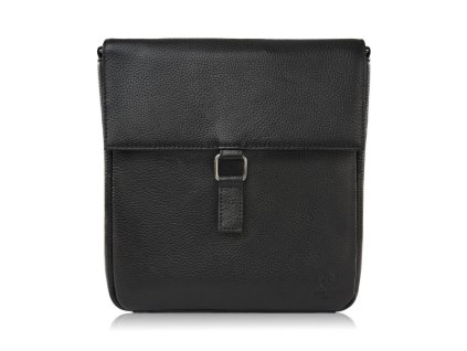 Dámská kožená messenger taška malá Paolo Peruzzi; černá
