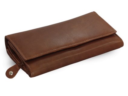 tmave hneda damska psanickova kozena penezenka s klopnou 511 7120 47