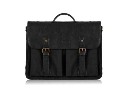 Pánská látková vintage taška PAOLO PERUZZI; černá