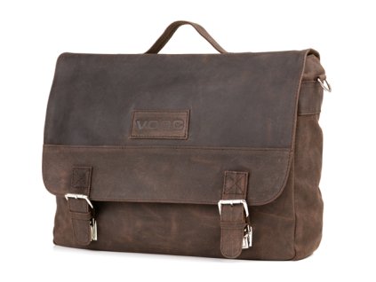 Unisex pracovní taška URBAN z pravé kůže; hnědá