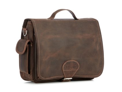 Městská kožená taška VOOC pro každý den; hnědá