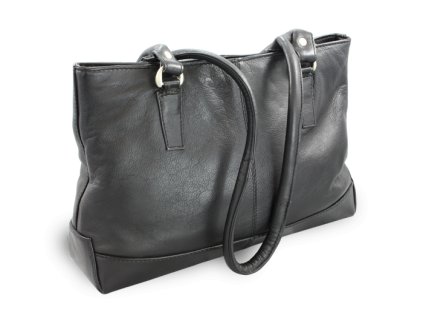 cerna kozena zipova kabelka se dvema popruhy 212 2058 60