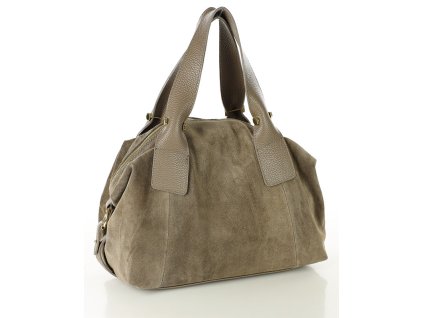 Dámská hobo kabelka z kůže MARCO MAZZINI; béžová