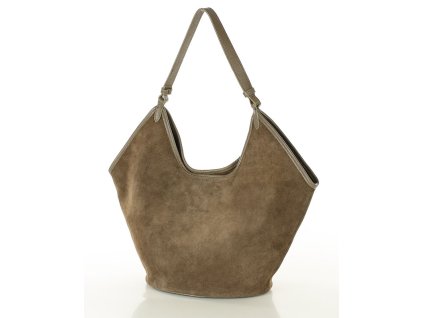 Dámská hobo taška z kůže MAZZINI; béžová