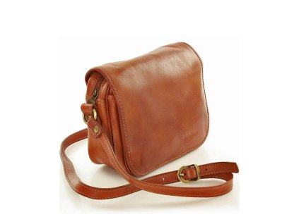 Italská taška na dlouhém pásu MAZZINI - Alabama Classico; karamel