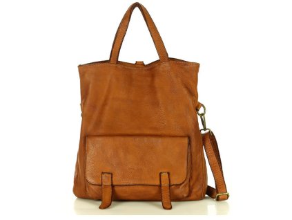 Kožená kabelka i batoh MARCO MAZZINI; velbloud