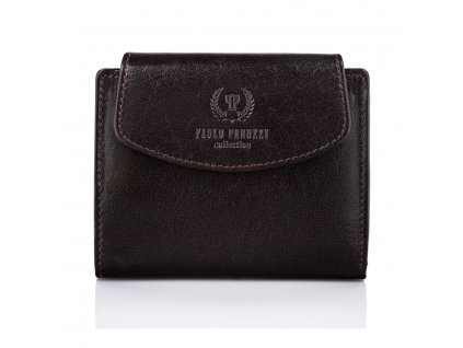 85839 damska rozkladaci kozena penezenka paolo peruzzi tmave hneda