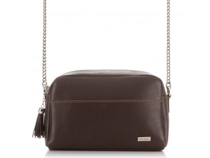 86580 kozene italske damske crossbody peruzzi hneda