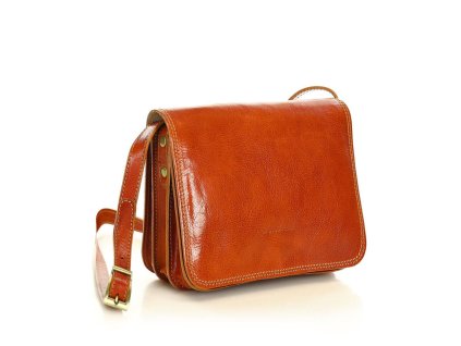 Klasická kožená brašna MAZZINI; velbloud