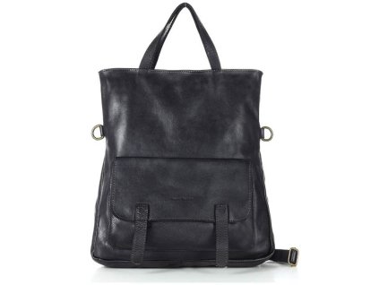 Kožená kabelka i batoh MARCO MAZZINI; černá