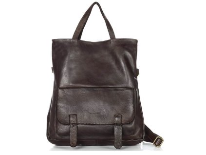 Kožená kabelka i batoh MARCO MAZZINI; hnědá káva