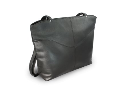 cerna kozena zipova kabelka se dvema popruhy 212 2018 60