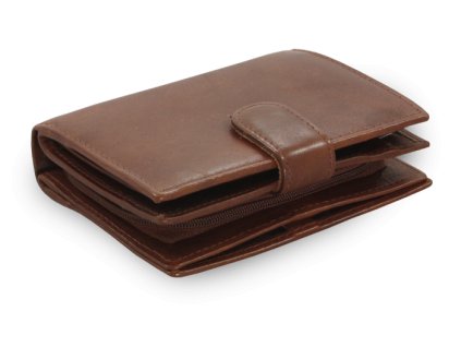 tmave hneda damska kozena penezenka se zapinkou 511 9769 47