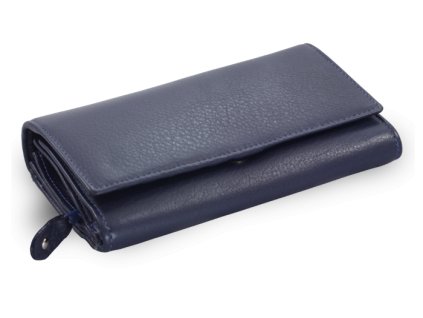 modra damska psanickova kozena penezenka s klopnou