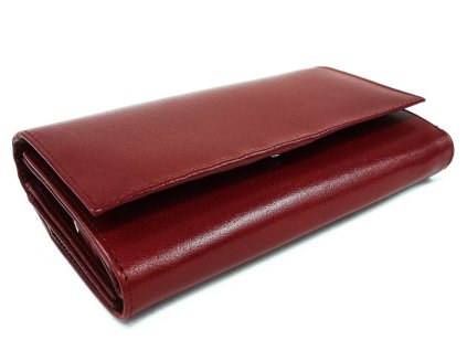 tmave cervena damska kozena klopnova penezenka 511 2121 31