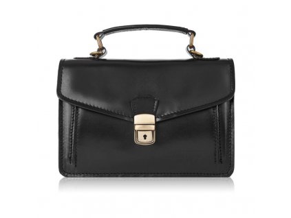 98682 5 damska mini aktovka pres rameno peruzzi z kuze cerna
