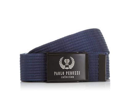 99110 stylovy pansky textilni pasek paolo peruzzi modra