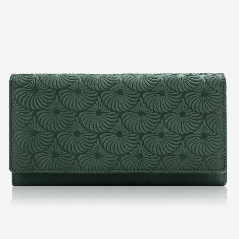Dámská kožená peněženka se vzorem PAOLO PERUZZI; zelená