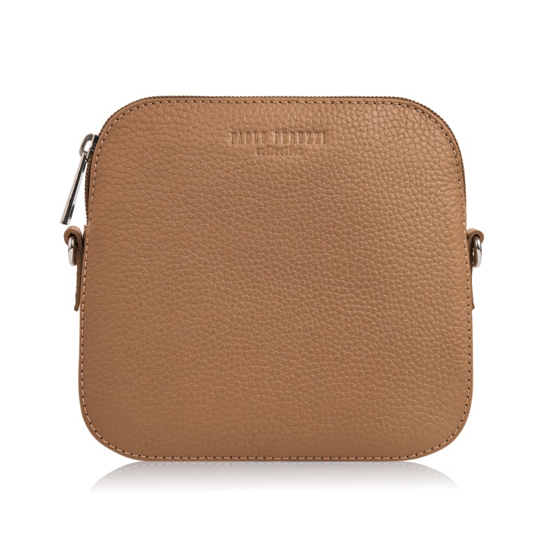 Malé praktické crossbody PAOLO PERUZZI pro každý den; koňak