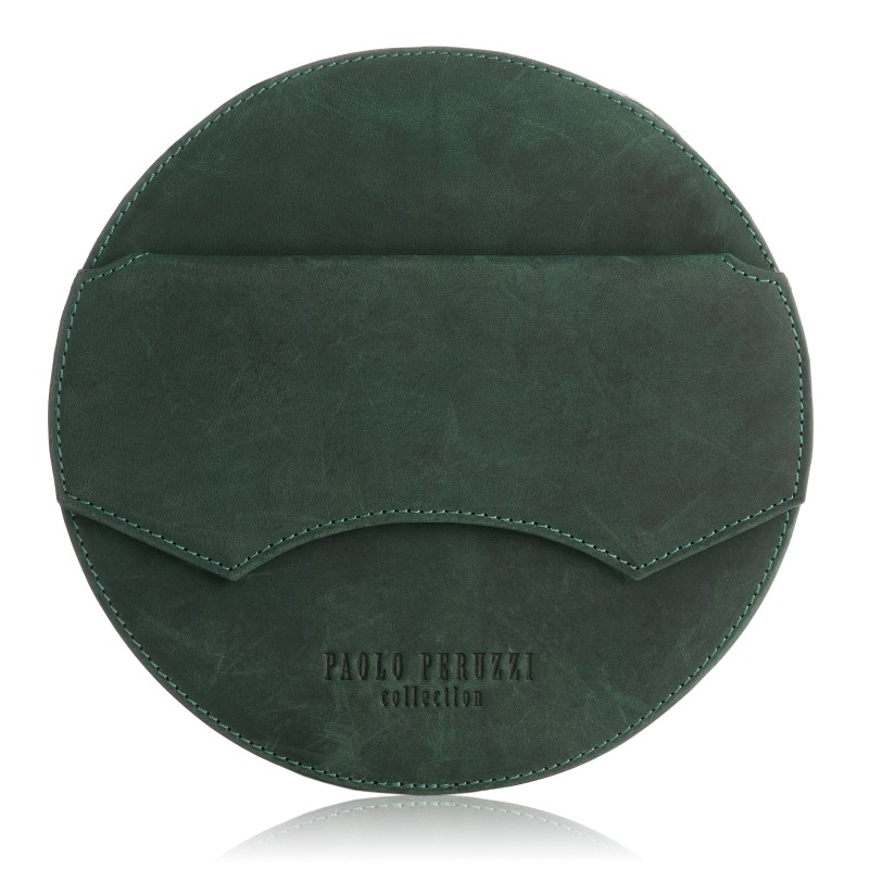 Dámská kulatá taška na rameno PAOLO PERUZZI vintage; zelená