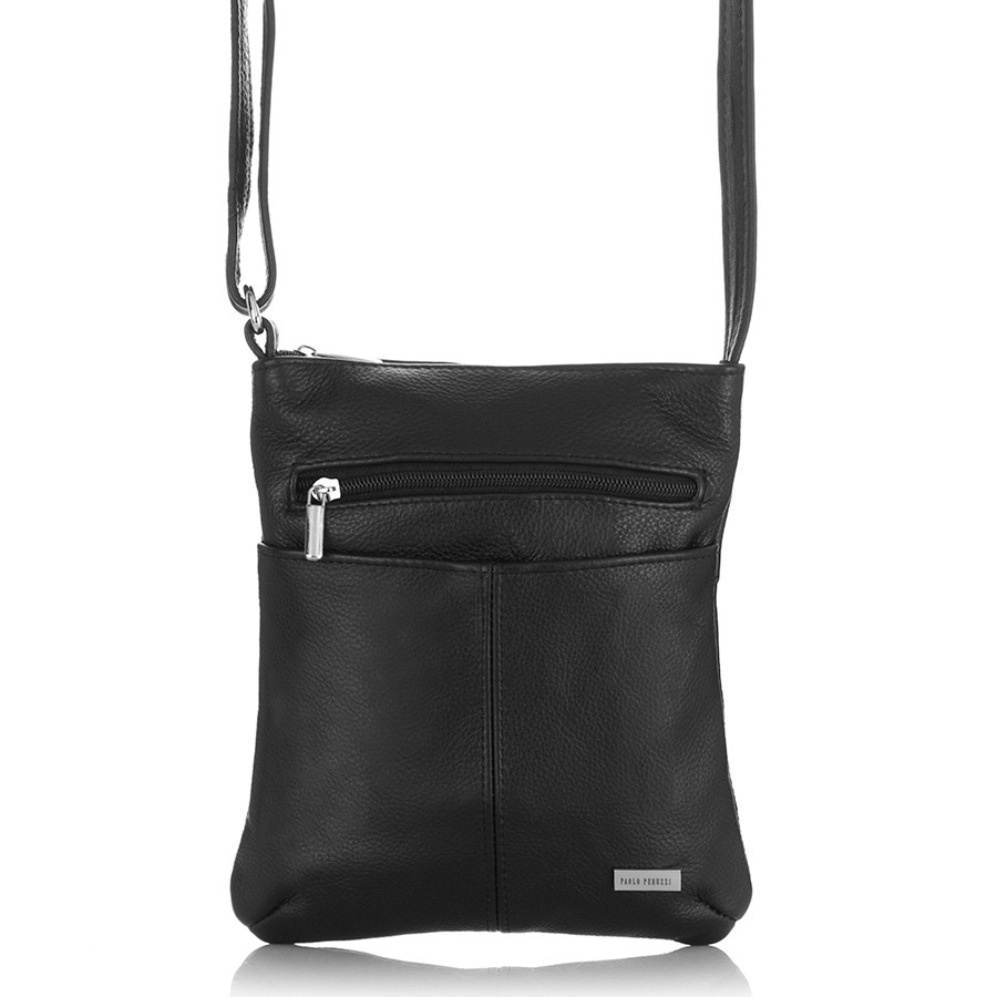 Praktická dámská crossbody kabelka PAOLO PERUZZI; černá