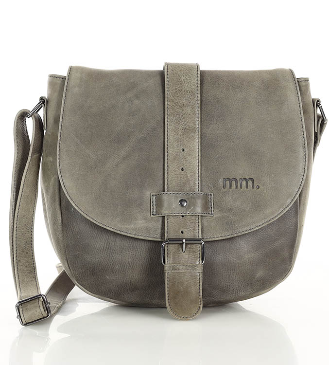 Marco Mazzini handmade Velká dámská kožená messenger taška MAZZINI; khaki