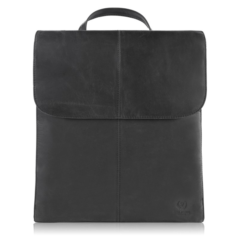Velký dámský kožený batoh PAOLO PERUZZI; matná černá