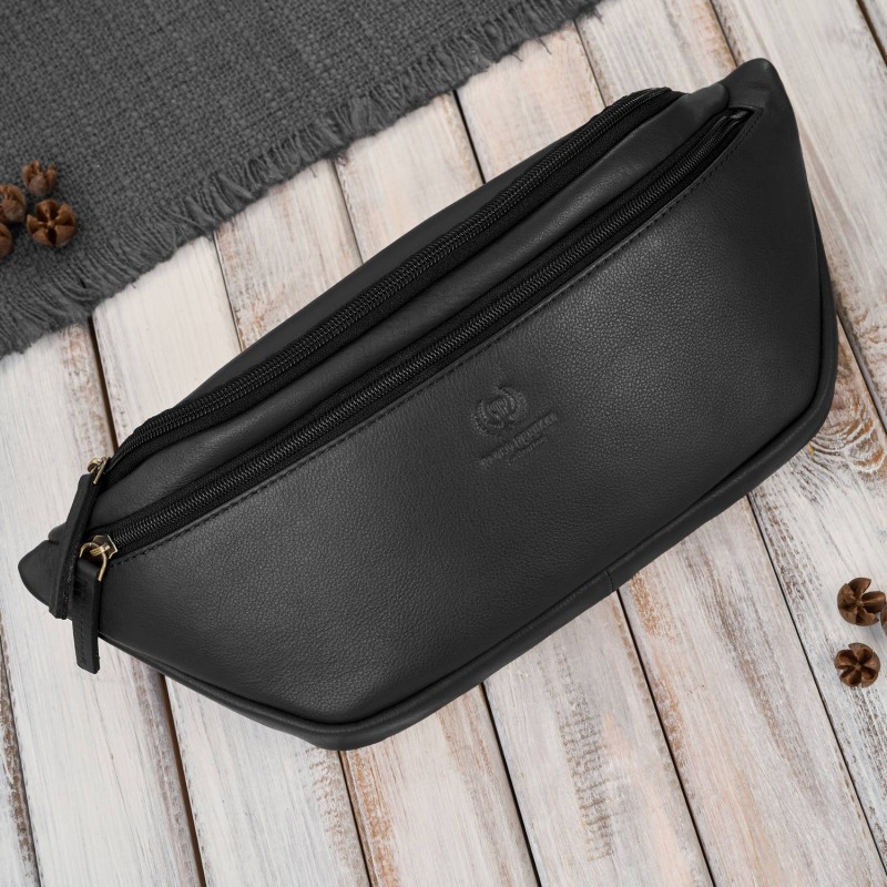 Dámská multifunkční ledvinka velká Paolo Peruzzi; černá