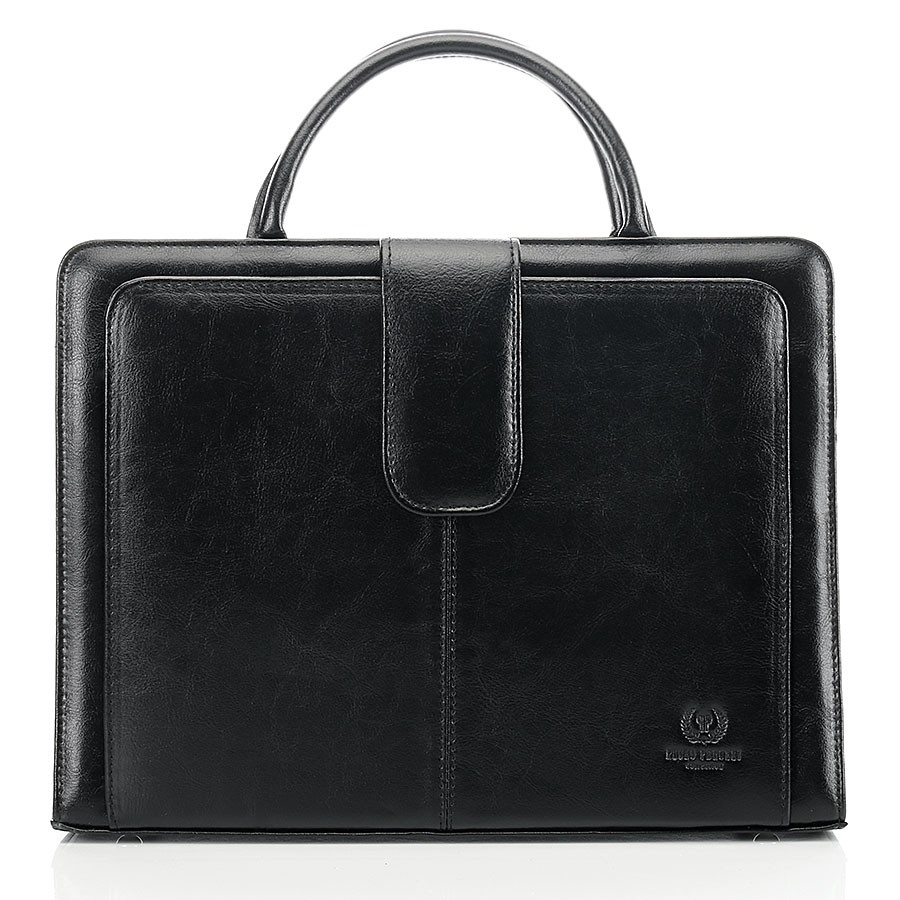 Dámská italská managerská taška PAOLO PERUZZI; černá