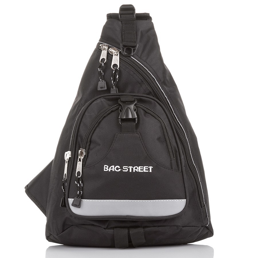 Sportovní trojúhelníkový batoh Bag Street; černá