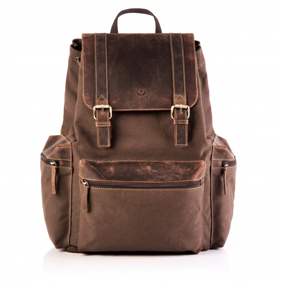 Kožený batoh Paolo Peruzzi Vintage; hnědá