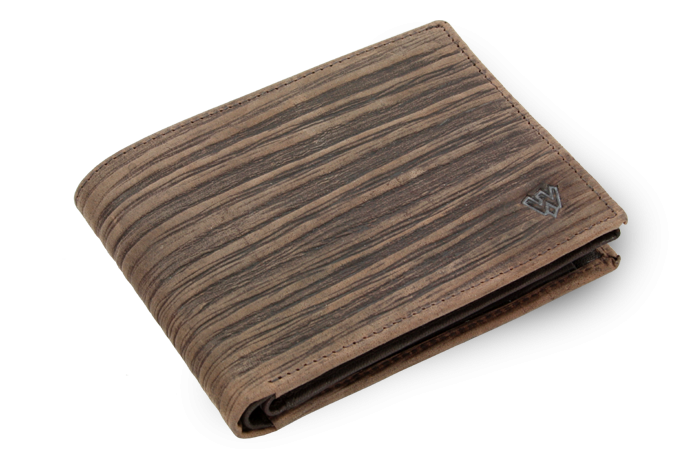 Arwel Pánská kožená peněženka ve stylu BAMBOO - česká výroba; tmavě hnědá