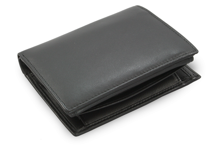 Arwel Pánská kožená peněženka s vnitřní zápinkou určená pro policii - česká výroba; černá