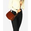 Italská dámská messengerka přírodní kůže MAZZINI; velbloud