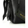 Kožené italské crossbody MAZZINI dvě komory; černá