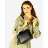 Kožené italské crossbody MAZZINI dvě komory; černá