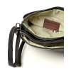 Kožené italské crossbody MAZZINI dvě komory; černá