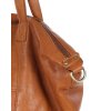 Dámská kožená shopper taška s kapsami MAZZINI; velbloud
