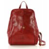 Italský kožený batoh MAZZINI GIRO; červená