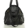 Dámská shopper taška A4 přírodní kůže s kapsami MAZZINI; černá