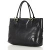 Kabelka z pravé kůže italské výroby MAZZINI; černá
